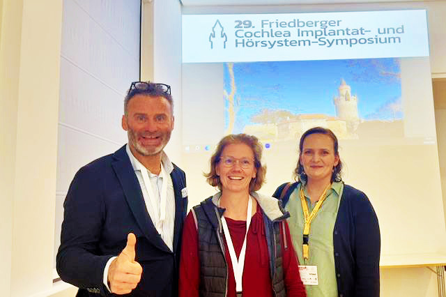 Gruppenbild: Dan Hilgert-Becker,  Sandra Busacker und Lilia Zifle,