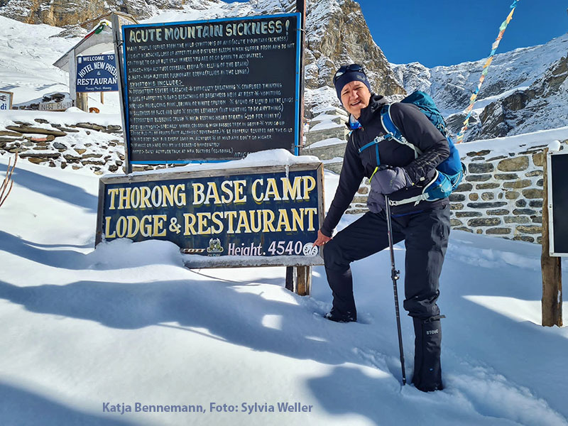 Katja auf dem Himalaya 
